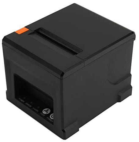 Fdit Impresora Térmica de Recibos, Impresora Térmica 300 Mm/s Conector USB Compacto y Ligero de 80 Mm para Sistemas POS (Enchufe de la UE)