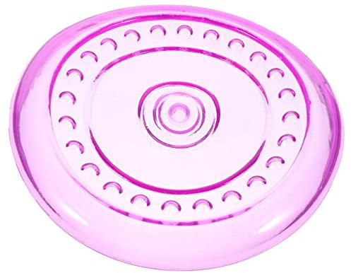 MERRYHAPY Hundescheibe Spielzeug Welpen Spielzeug TPR Weiches Wurfspielzeug Outdoor Hundetraining Wurfscheibe Für Kleine Hunde Violett