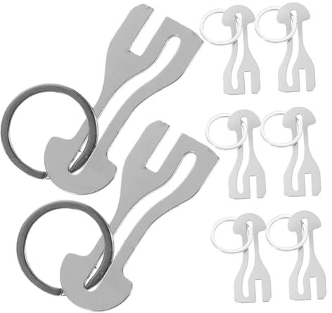 MAGICLULU 8piezas Llaveros De Monedas Para Carrito De Supermercado Fichas De Desbloqueo De Carrito Accesorios De Portátiles Monedas De Metal Para De y Llaves