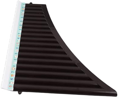 Pan Flute 18 Pipes Pan Pipe Instrument med Bärande Påse C Key Panpipes Vindinstrument för Nybörjare (Svart)