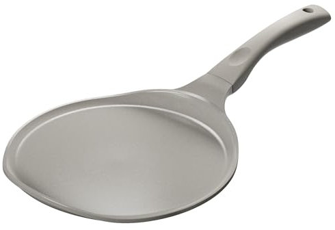 Redchef Crepe Pfanne 26cm, Keramik Antihaft Omlettpfanne, Pfannkuchen Flache PTFE-frei PFAS-frei PFOA-frei, Kratzfest Spülmaschinenfest, Grau