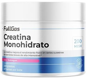 Creatina Monohidrato 200 Mesh en polvo - Bubblegum - 250g