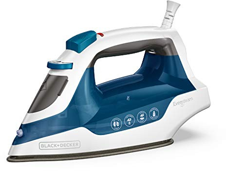 BLACK+DECKER Easy Steam Compact Iron, IR06V, Dual Position Cord, TrueGlide Non-Stick Soleplate, Vertical Steam, SmartSteam