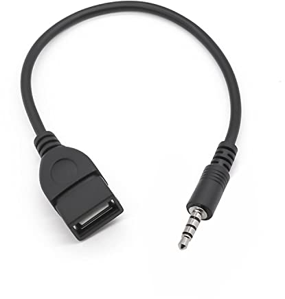 Coomoors Adattatore Da USB a Jack Da 3,5 mm Convertitore Audio Ausiliario Per Autoradio Maschio per Cavo AUX a USB 2.0 Convertitore (È necessario disporre della funzione di decodifica audio Mp3)