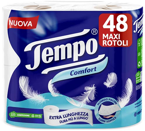 Tempo Carta Igienica Comfort, Morbida E Resistente - 48 Maxi Rotoli