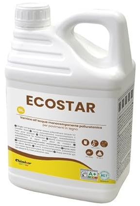 Chimiver - ECOSTAR VERNICE | Vernice all'acqua monocomponente per legno e parquet - 5 LITRI (LUCIDA)