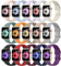 Higgs 15 Pezzi Cinturini Compatibile con Cinturino Apple Watch 42mm 44mm 45mm 46mm 49mm Donna Uomo, Bracciale Sportivo in Silicone Morbido per iWatch Series ultra 2 10 9 8 7 SE 6 5 4 3 2 1, Nero Rosa