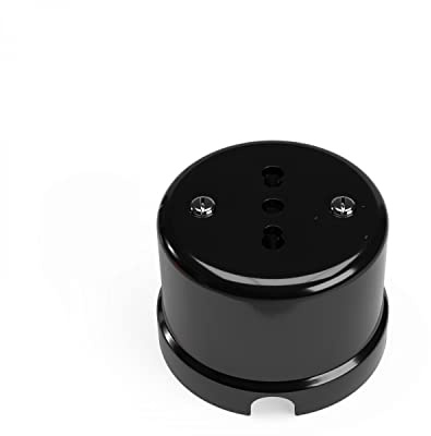 Presa bipasso italiana 10/16A in porcellana da parete - Nero