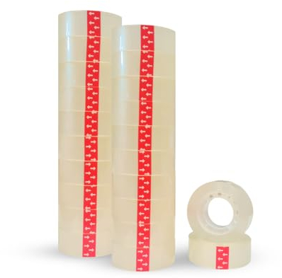 Super Mundo - Celo cinta adhesiva transparente, 24 rollos, 18 mm x 35m, cinta adhesiva, ideal para oficina y hogar (24 rollos)