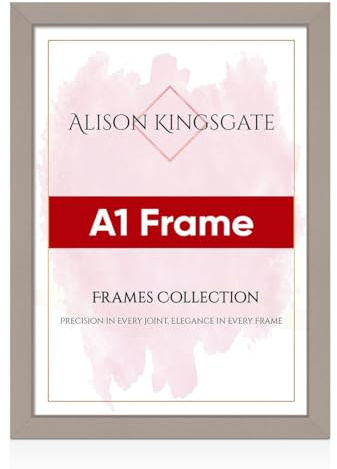 Alison Kingsgate Modern A1 Rose Gold Photo Frame-Engineered Wood Picture Frames with Shatterproof Perspex - Ideal for Certificates -Wall Mount or Tabletop - Multiple Sizes & Colours Available