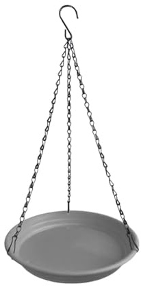 Baoblaze Mangeoire à Oiseaux pour, résistante aux intempéries, Station d'eau pour Oiseaux, Plateau de Nourriture pour Oiseaux pour Cadeaux, Gris