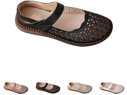 Bilarinas Chaussures plates d'été confortables pour femme Slip on mi-saison Barefoot Élégents Classique, Ballerines sans lacets Pretty Antidérapantes Chaussures légères Fête Marche Ballet 2025, Noir