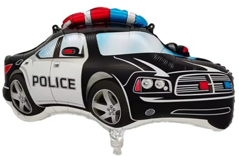 Palloncino in pellicola per la polizia, 66 x 49 cm, ideale per la decorazione di compleanno, feste per bambini e anniversari, riempimento ad aria o elio, accessorio per feste per piccoli poliziotti