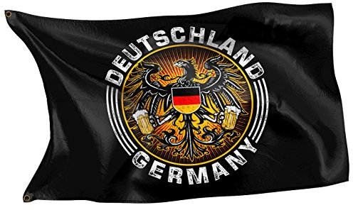 RAHMENLOS Original Design-Flagge: Deutschland-Fahne Bieradler
