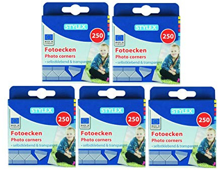 Stylex 31080 Fotoecken, selbstklebend (1250 Fotoecken)