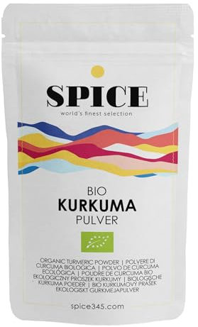 SPICE Premium Bio Kurkuma Pulver, 500g Curcuma Gewürz Pulver aus ökologischer Landwirtschaft, Kurkumapulver gemahlen mit Curcumin, ideal für Curry-Gerichte, Kurkuma-Latte (Goldene Milch)