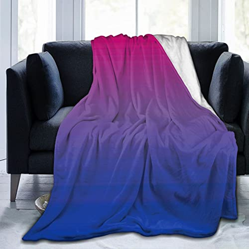 AHMOVOMAH Bi Flag of Bisexual Fleece Blanket Bed Linen Sofa Blankets Throw Size 50X40 for Yoga Mats Pillow Case