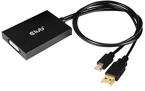 Club 3D CAC-1130-A Mini DisplayPort to Dual Link DVI, HDCP Off Version for Apple Cinema Displays Active Adapter M/F