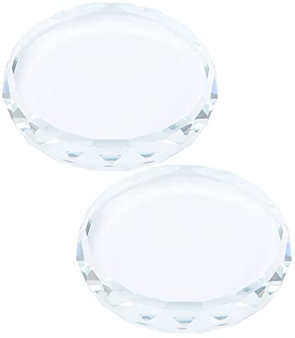 Polish Mix Palette, 2PCS Nail Art Color Mixing Toning Glass DIY Manicure Tool for Painting and Drawing