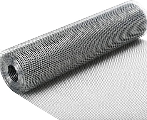 WUZMING 304 Stainless Steel Wire Mesh Roll 0.6mm Wire Mesh Fencing 1/4inch Opening Hardware Cloth Aviary Fence for Garden Outdoor (Color : Silver, Size : 1x10m)