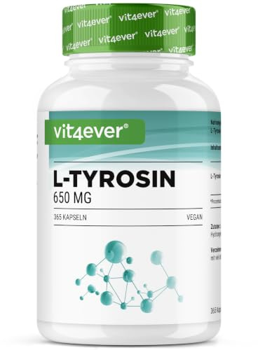 vit4ever L-Tyrosin - 365 Kapseln - 1300 mg pro Tagesdosis