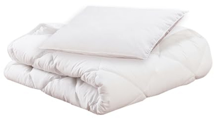 MON P'TIT DODO - PACK BIO COUETTE + OREILLER 100X140 / 40X60 BLANC - fabrication française