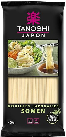 TANOSHI - Somen à Cuire - Nouilles Japonaises - Pour 4 Personnes - Préparation en 3 min - 400 g