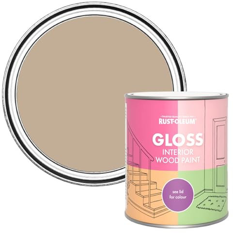Rust-Oleum Brown Interior Wood Paint in Gloss Finish - Salted Caramel 750ml