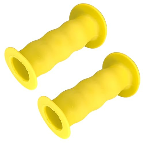 cyclingcolors Manopole impugnature Bici 85mm Manubrio 22mm MTB Vintage Bambino Antiscivolo Bicicletta, Giallo
