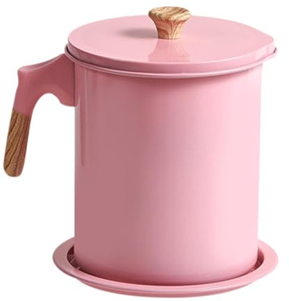 1.4L Contenitore Grasso Contenitore Olio Da Cucina Usato Colino In Acciaio Inox Per Grasso Di Pancetta Con Becco Versatore Barattolo Di Stoccaggio Filtro Separatore