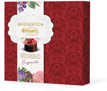 WITOR’S Bridgerton - Cioccolatini Ripieni Assortiti - Praline di Cioccolato Finissimo - Snack Dolci di Cioccolato Fondente Extra - Scatola da 200 gr (Boero)