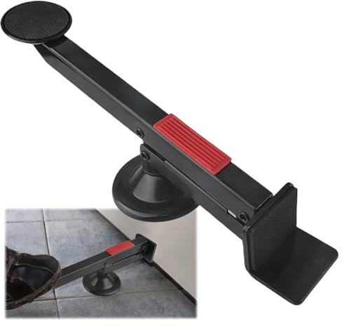 Elevador de Puerta, Elevador de Panel con Rotación de 360 ​​​​Grados, 320 × 56 mm Negro Elevador de Muebles, Antideslizante Elevador para Instalación en Puerta (Negro)