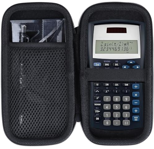 Peyyargo hårt skyddande fodral kompatibelt med Texas Instruments TI-30X Plus/TI-30 XIIS/TI-30X Pro/TI-30XA/ TI-34 MV/TI-36X Pro vetenskaplig miniräknare (svart)