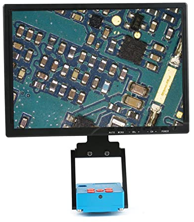 Cámara de visión artificial 10.1  HD IPS LCD Monitor + 3 0MP 21MP 1080P 60FPS 2K TF Grabadora de vídeo HD HDMI C Cámara de microscopio de video industrial de lente de montaje Cámara CCTV industrial(3