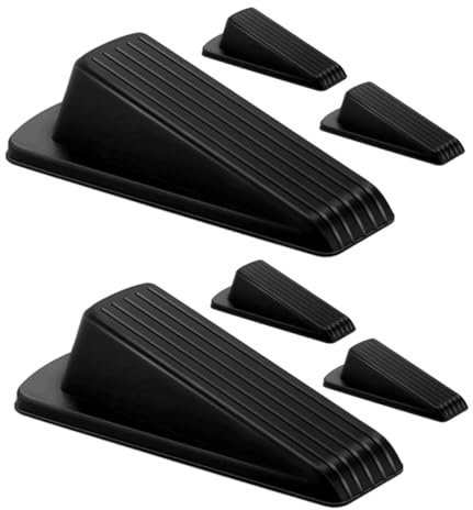 Healifty 6pièces Butée De Porte Caoutchouc Bloqueur De Porte Solide Anti-collision Pour Et Stabilité