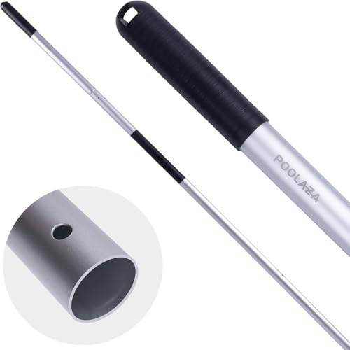 POOLAZA Piscina a doppio manico, in alluminio anodizzato, palo per piscina rimovibile e telescopico fino a 3,2 m, palo portble per la pulizia adatto per skimmer, testa sottovuoto, spazzola ecc.