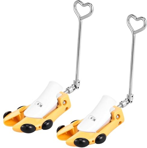 BAODBF Lot de 2 extenseurs de bottes réglables - Extenseurs de chaussures durables - Pratiques - En cuir - Pour bottes de cowboy - Pieds larges, jaune, 8,5x 43x 5 cm
