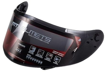 XYJTC Moto Lentilles de visière de casque, adaptées aux lentilles de casque MT, pare-soleil, masque, pare-brise rabattable, accessoires de moto (B)(B)