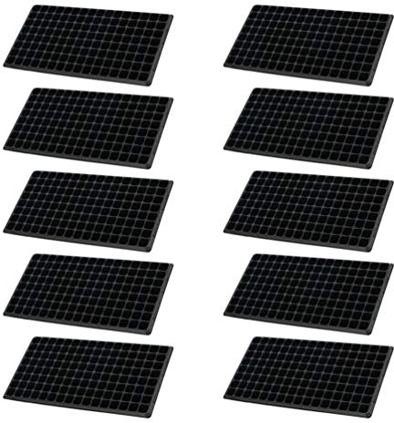 10pezzi Vassoio Germinazione Per Giardinaggio Domestico Per Coltivazione Di Piantine E Bonsai Nero