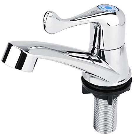 Wasserhahn, Wasserhahn, ABS-Waschbecken, Kaltwasserhahn mit Einzelnem Auslaufgriff(Fischschwanz G1/2)