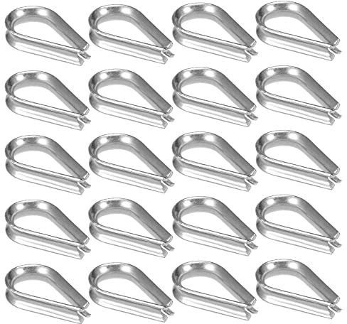 M METERXITY 20 Paquete Acero Inoxidable Dedal - para Alambre 2 mm Cuerda, Aplicar a Aire Libre (M2)