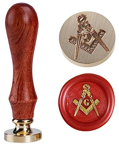 Maçonnerie Cire Sceau Stamp Mystérieux Organisation oeil de Dieu Sceau Cire Cachet Maçon Maçon Carré et Boussole Cire Sceau Maçon Carré et Compasse Sceau Cachet