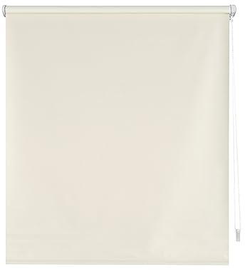 Decorblind Verdunkelungsrollo, glatt, ohne Werkzeug und ohne Bohren, Maße 140 x 180 cm (B x L), Stoff 137 x 175 cm, Beige, für Fenster
