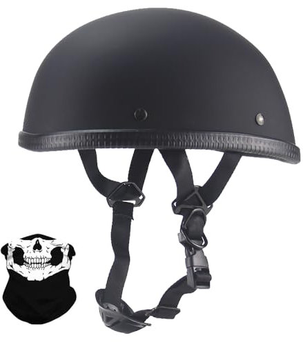 Yirunfa Halbschalenhelm mit ECE, Retro Motorrad Halbhelme Motorradhelm für Herren und Damen Jethelm Retro, Chopper Helm, Retro Motorrad Helm, Scooter-Helm, Offenem Helm, Moped Mofa-Helm