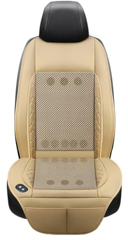 KOBONA 12/24 V Disipación de calor y enfriamiento Estera de asiento de masaje con ventilador Cojín de asiento de aire fresco de verano Funda de asiento de automóvil de enfriamiento para auto