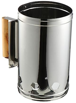 Toyvian Accendifuoco per Barbecue e Barilotto di Accensione per Barbecue Manico in Legno, Accenditore per Carbone Resistente in Metallo, Flusso d'Aria Ottimizzato per Barbecue All'aperto