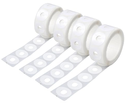Hole Reinforcement Ring Labels Stickers, 4 Boxes Reinforcement Label PVC Water Proof Hole Punch Reinforcement Label for Office Hole Punch Protection Sticker