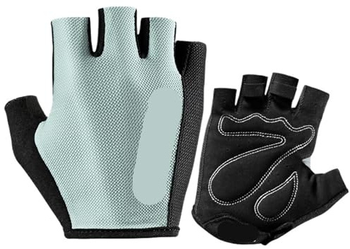 SNGUOQ fitnesshandskar män kvinnor halvfinger sport andningsbara sommar berg utomhus vantar för fitness och träning (grön, XXL)