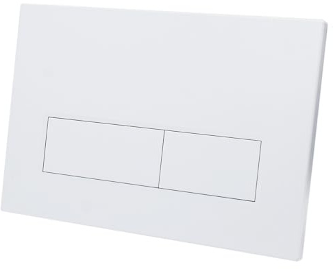 Fixnorex Placca di comando WC compatibile con Geberit Sigma 01/20/30, UP300 & UP320, doppio scarico, 246 × 164 mm, completa di set di leve e telaio di montaggio (Bianco Opaco)