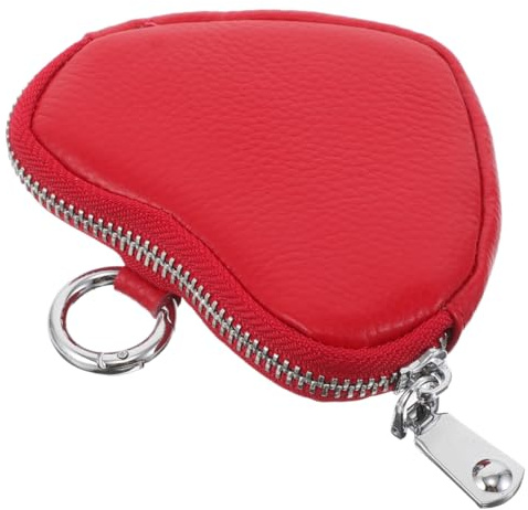 Healifty Heart Shaped Coin Purse for Women Keychain Wallet with Compact Mini Pouch for Coins and Small Items Handy Small Wallet for Shopping Dating Travel and Daily Use